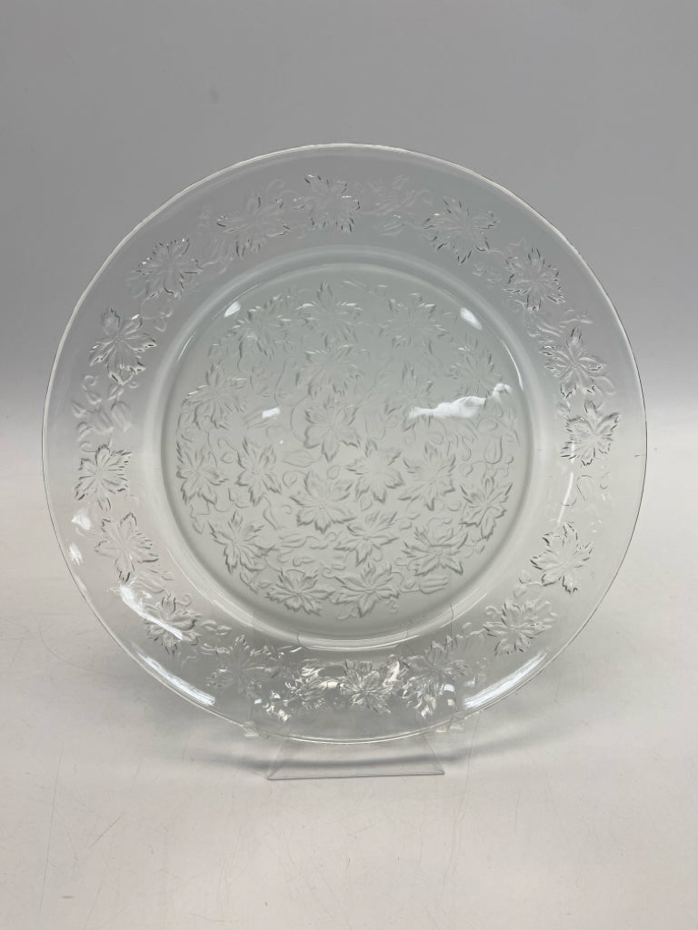 Clear Floral Cut-Glass Plate (s)