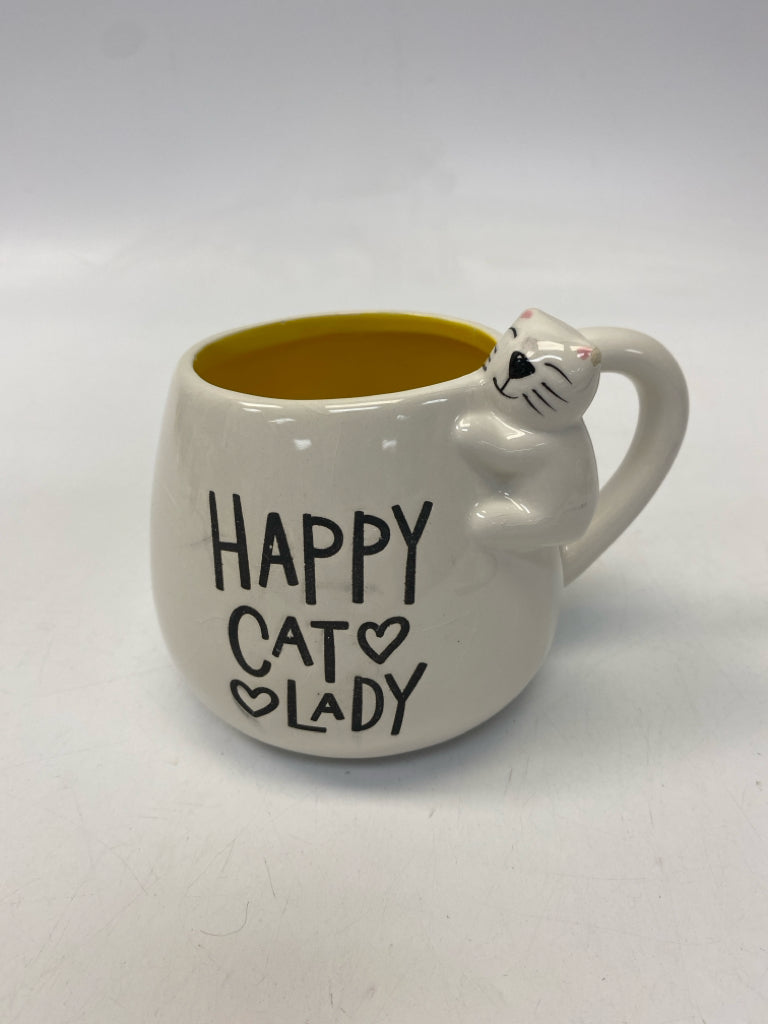 White Yellow Cats Ceramic Coffee Mug