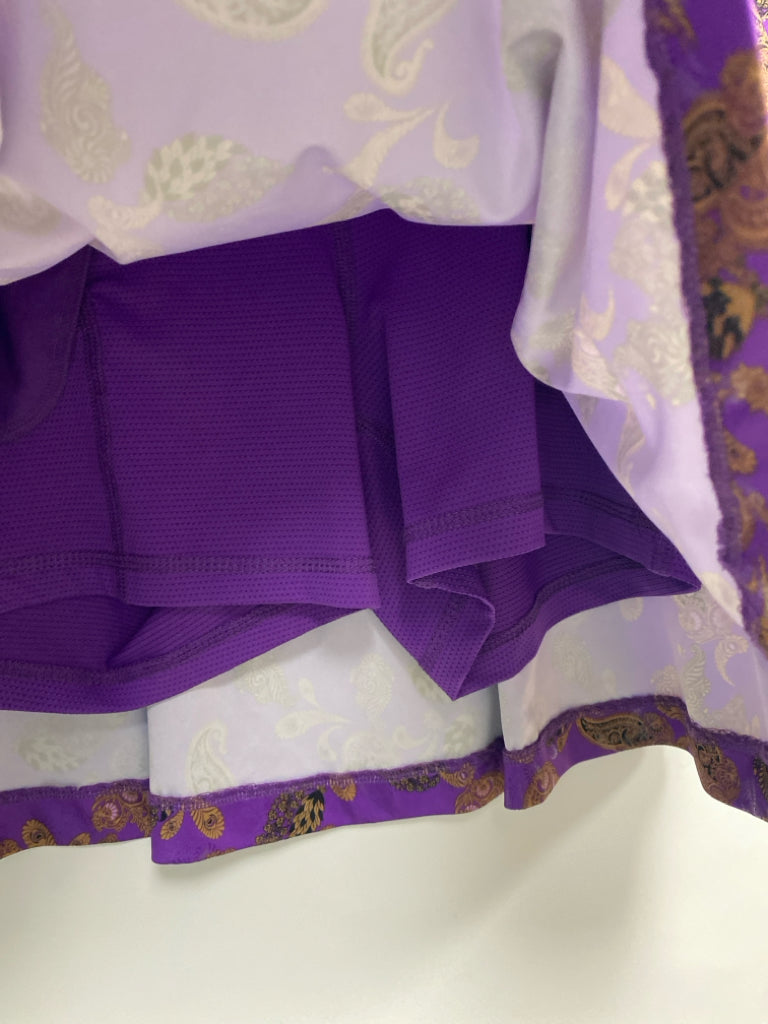 Greg Norman Size S Purple Brown/Black Paisley Athletic Skort