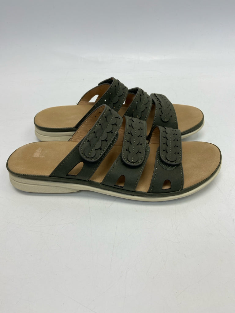 Taryn Rose  Size 9.5 Dark Olive Sandals