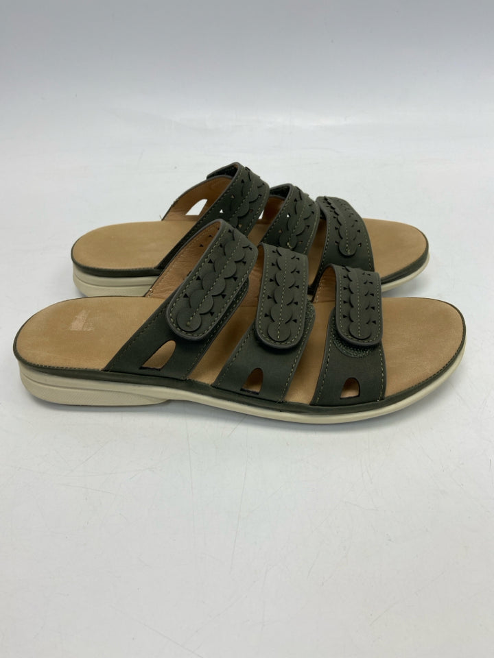 Taryn Rose  Size 9.5 Dark Olive Sandals