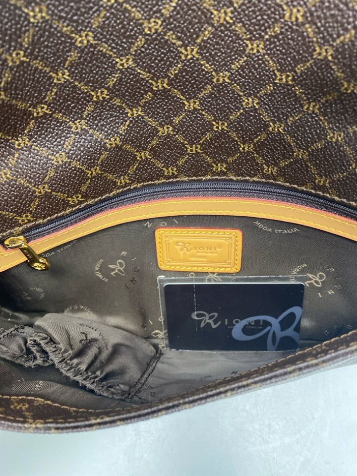 Dark Brown Tan Signature Handbag