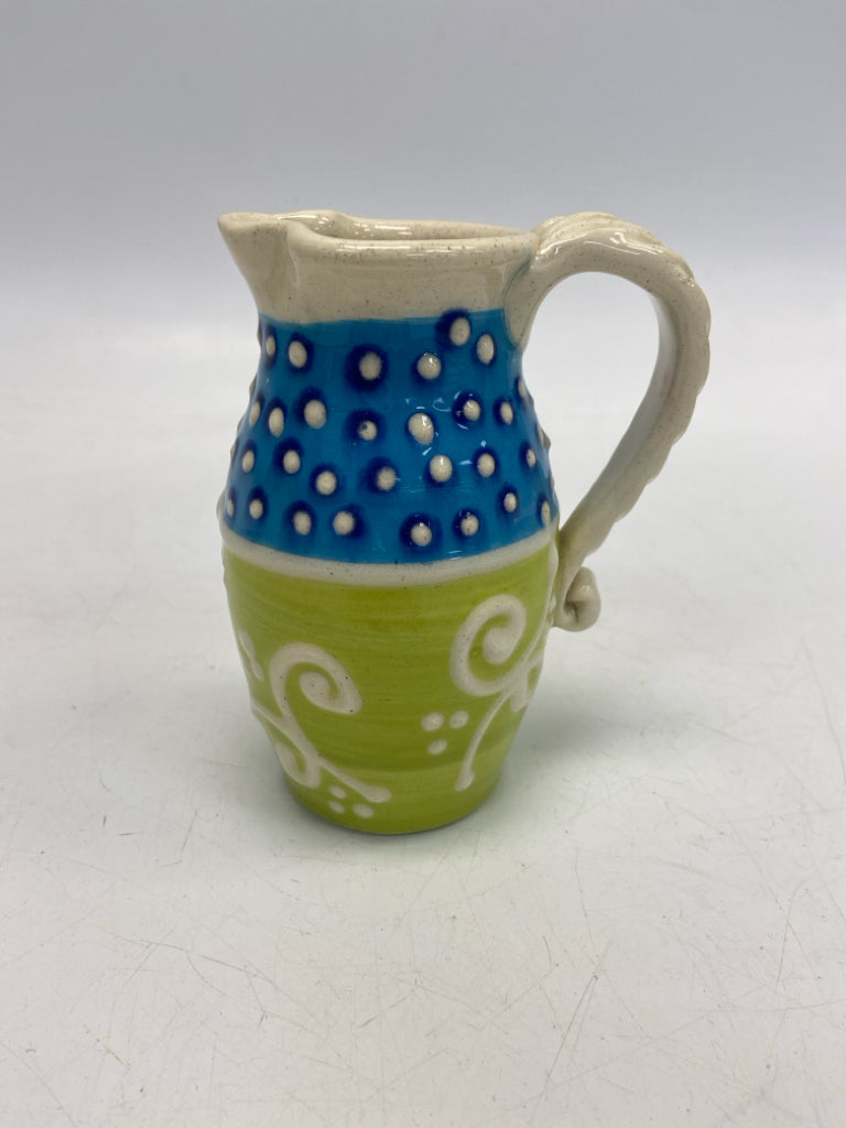 Blue Green/White Dots Pitcher
