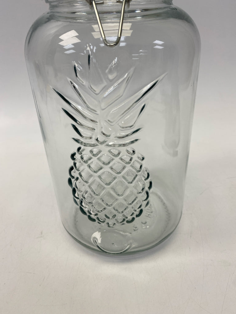 Clear Pineapples Glass Jar