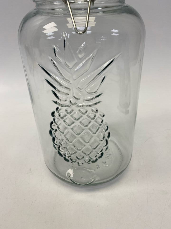 Clear Pineapples Glass Jar
