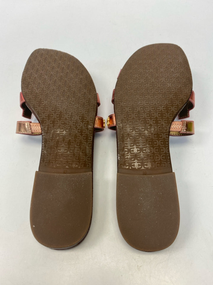 NWOT Sam Edelman  Size 10 Orange Shimmery Sandals