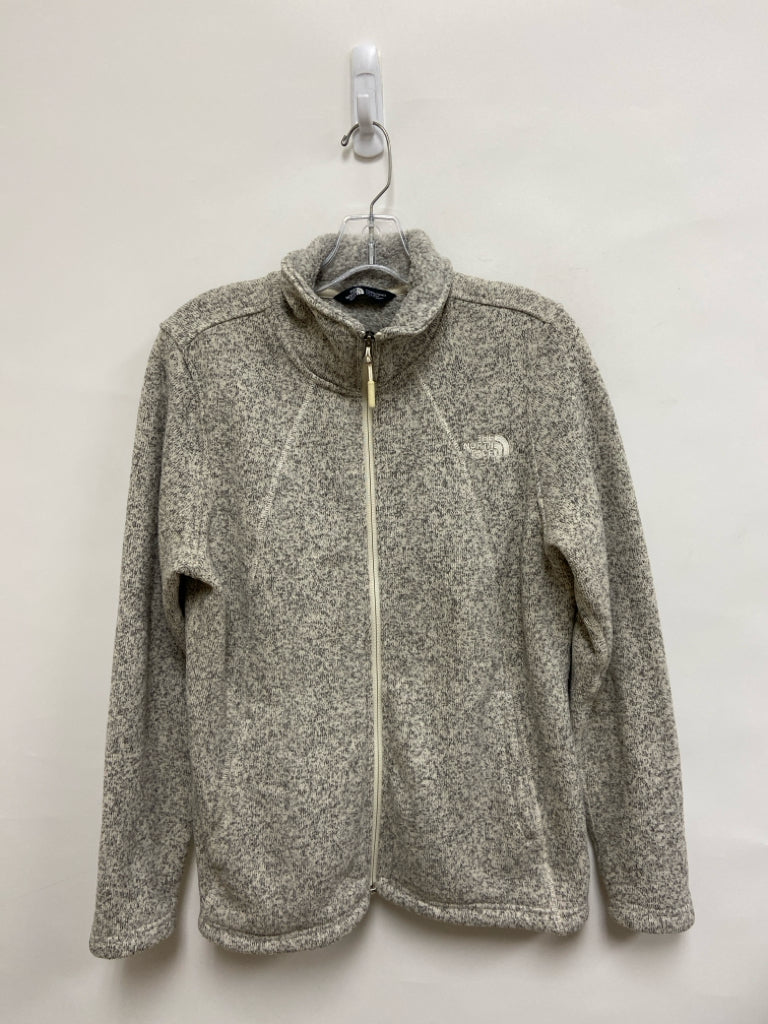 North Face Size L Cream Charcoal Mottled Ladies Jacket