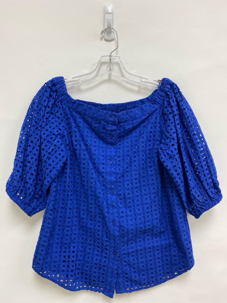 Lauren Ralph Lauren Size XS Blue Eyelet Ladies Top