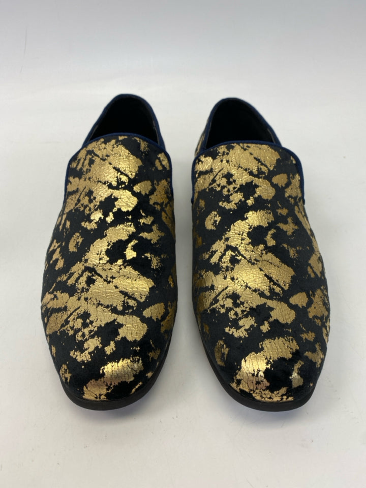Size 11 Black/Gold Velvet Men&