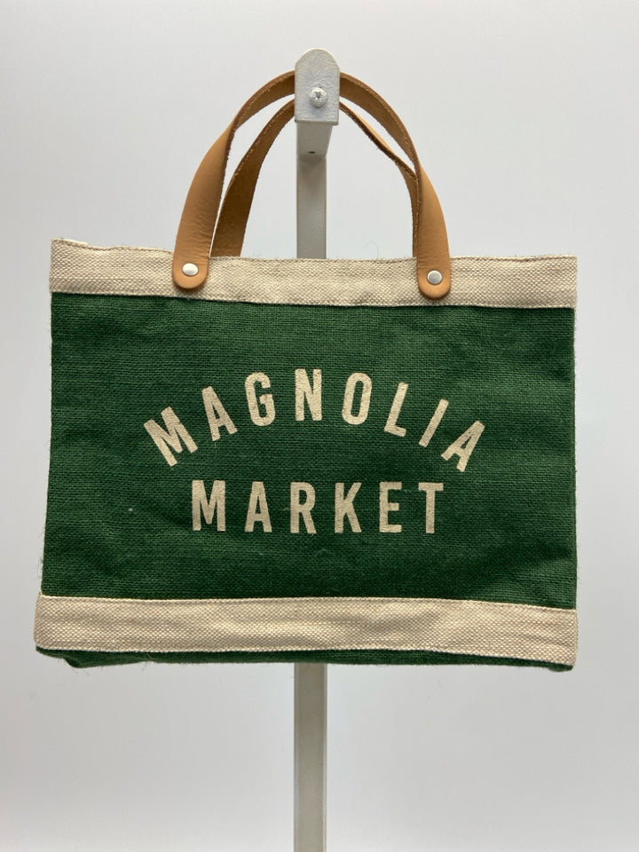Green Tan Word(s) Tote Bag