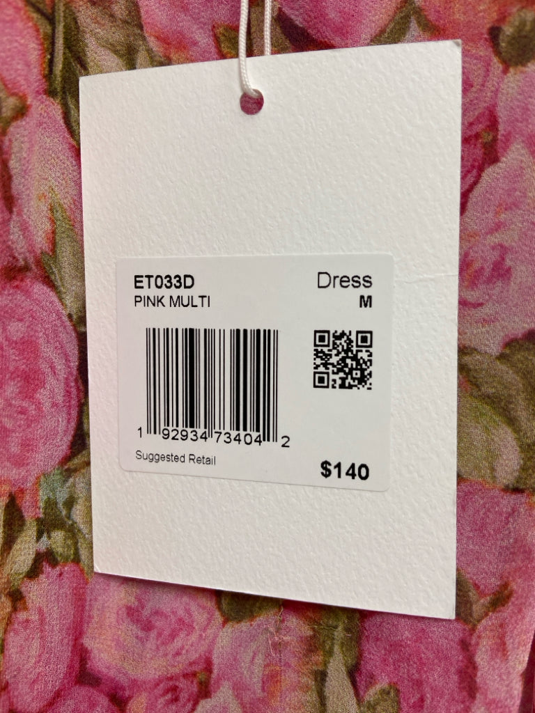 NWT endless rose Size M Pink Green Roses Ladies Dress