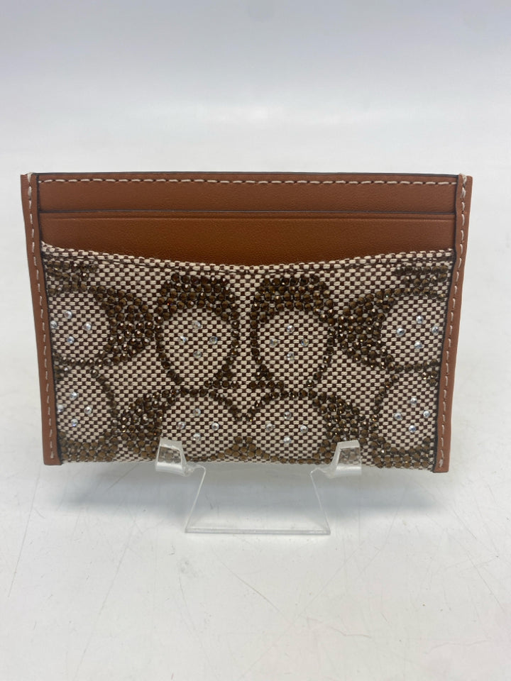 Coach Crystal Signature Jacquard Essential Card Case