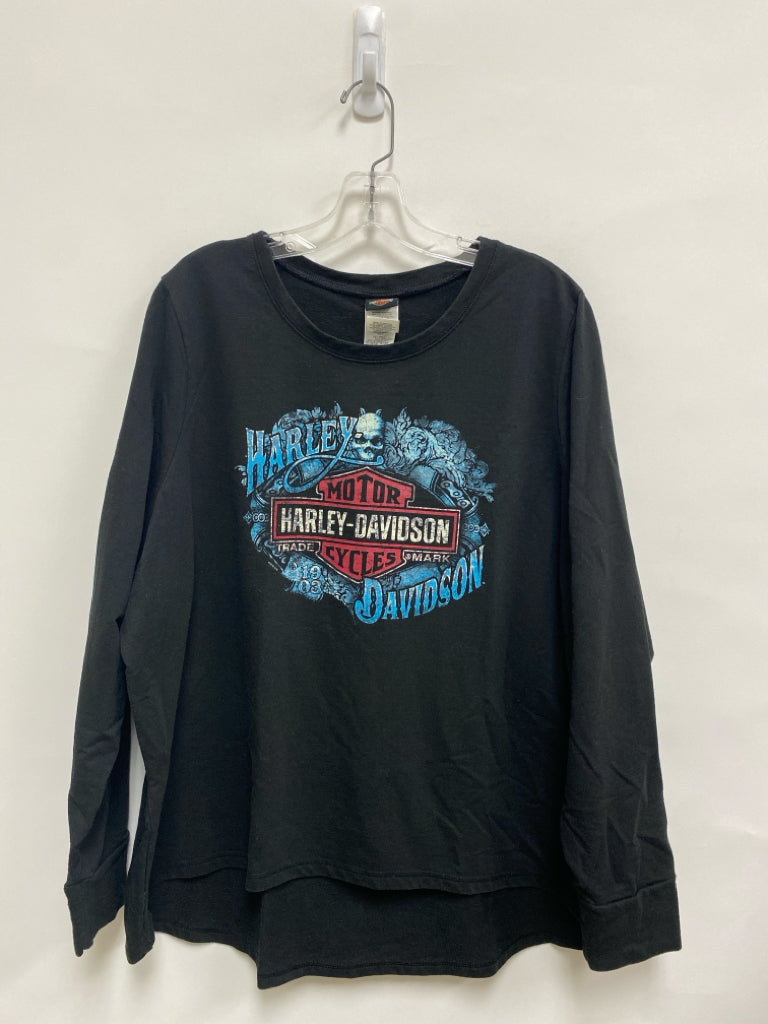 Harley-Davidson Size 2X Black Blue/Red Logo Men&