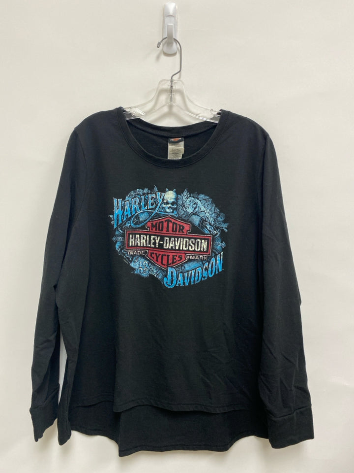 Harley-Davidson Size 2X Black Blue/Red Logo Men&