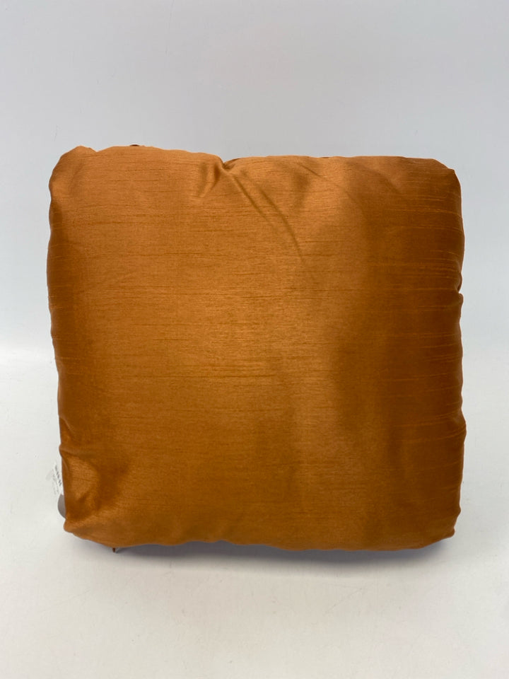 Rust Buttons Satin Pillow