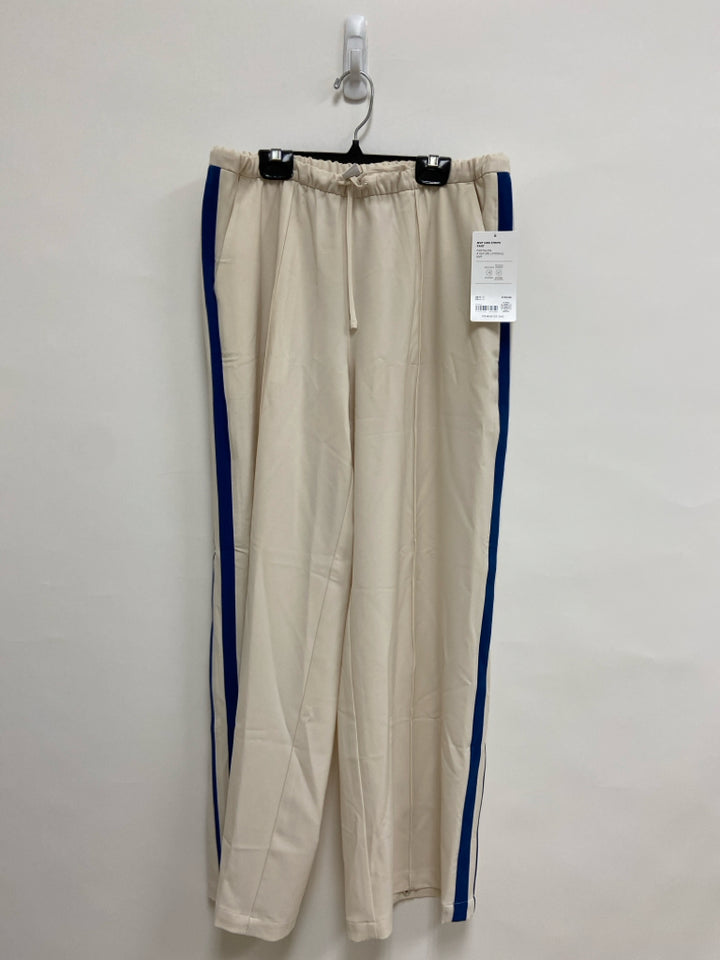 NWT Athleta Size MP White Blue Trimmed Petite Pants