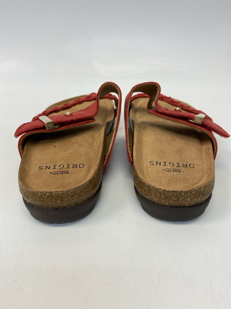 NWOT Earth Origins  Size 6.5 Red Braided Sandals