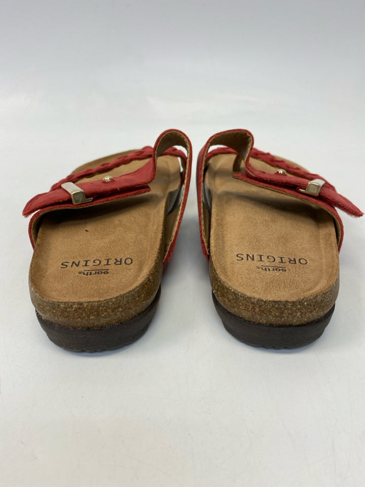 NWOT Earth Origins  Size 6.5 Red Braided Sandals