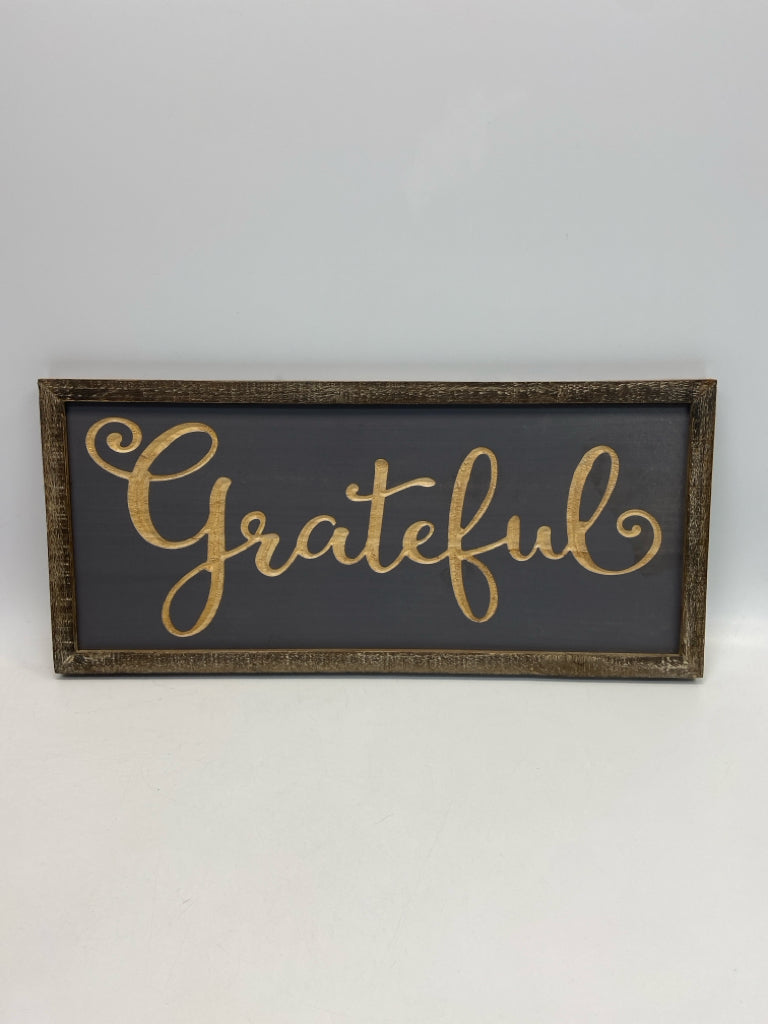 Gray Natural Words Wood Wall Hanging